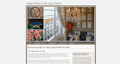 Desktop Screenshot of apartmentsforsaleparis.com