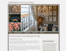 Tablet Screenshot of apartmentsforsaleparis.com